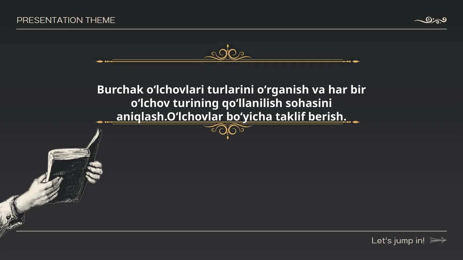 Burchak oʻlchovlari turlarini oʻrganish