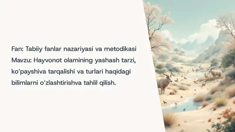 Fan: Tabiiy fanlar nazariyasi va metodikasi