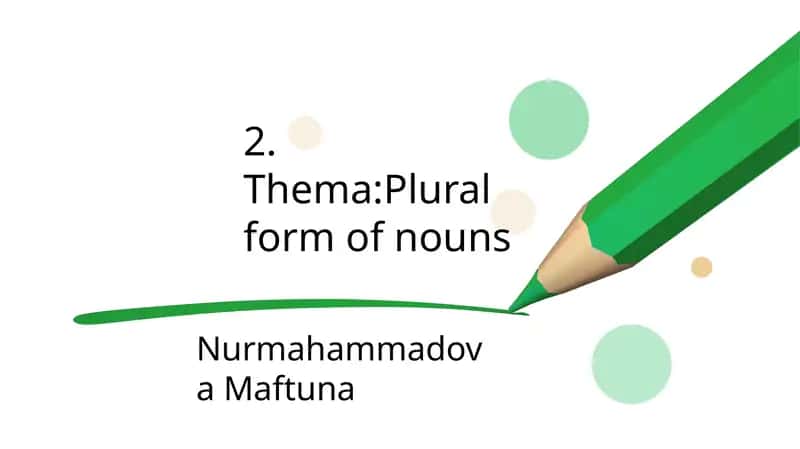 Plural Form of Nouns