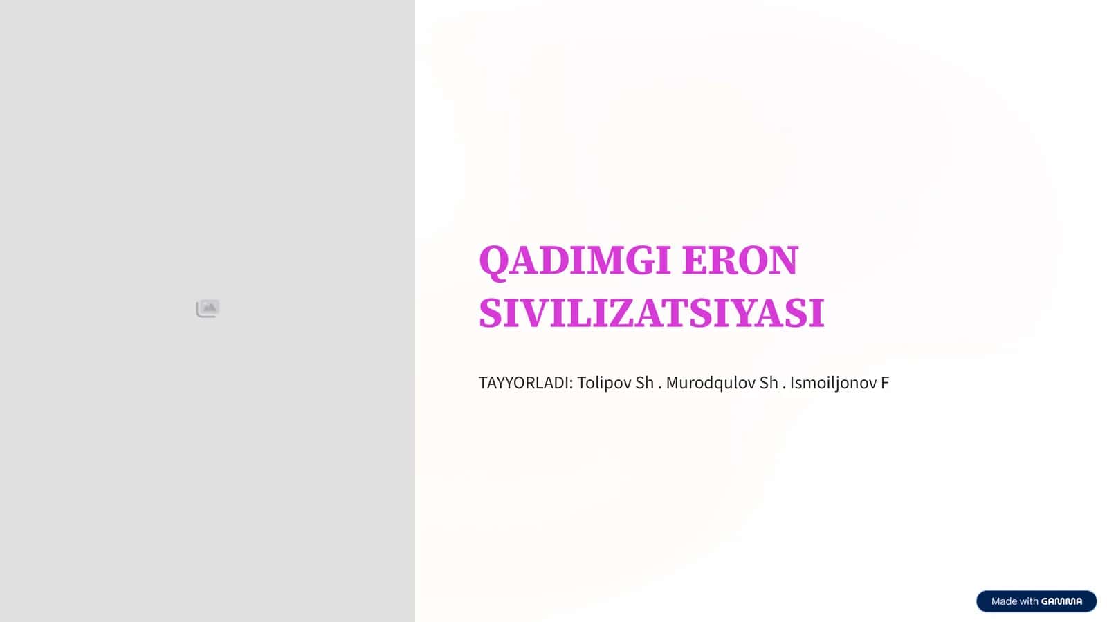 QADIMGI ERON SIVILIZATSIYASI