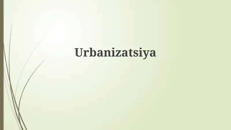 Urbanizatsiya