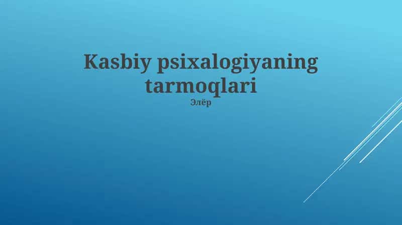 Sanoat-tashkiliy psixologiya
