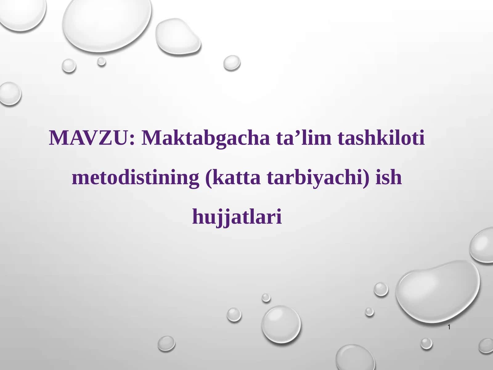 Maktabgachata’limtashkilotimetodistining(kattatarbiyachi)ishhujjatlari