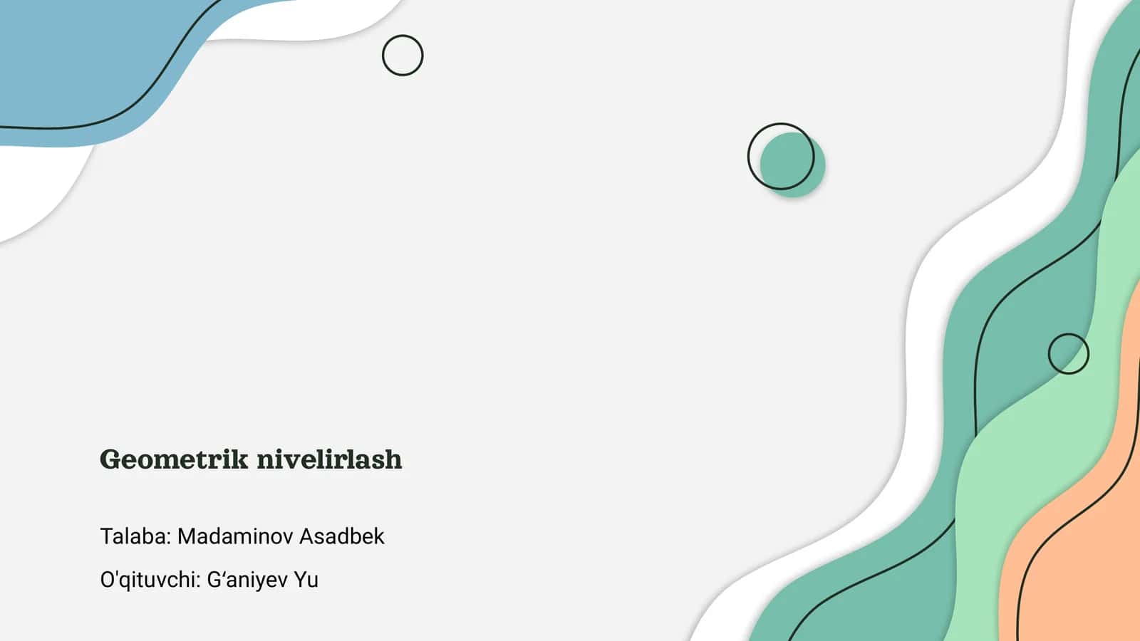 Geometrik nivelirlash