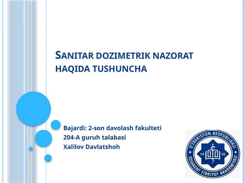 Sanitar dozimetrik nazorat