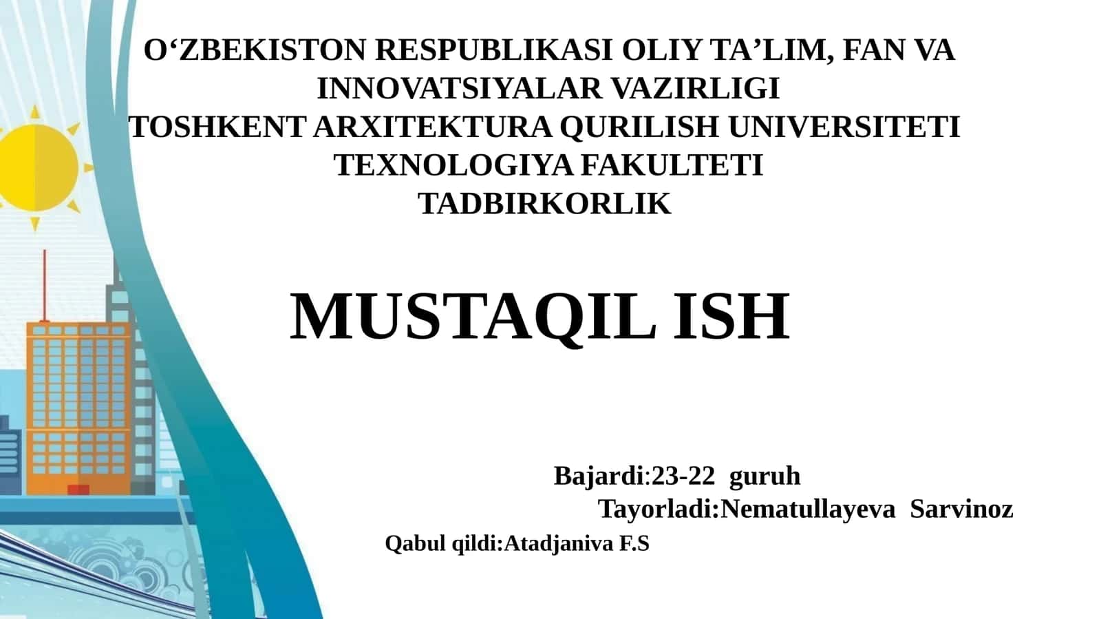 Xorijda tadbirkorlik nazariy jihatlari