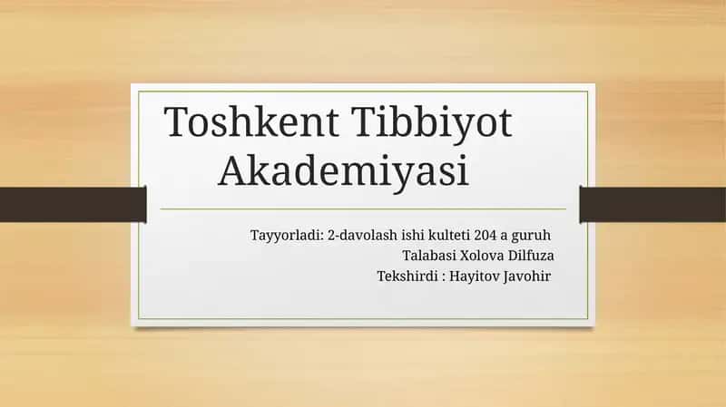 Kimyoviy qurol. Zaxarli moddalarning tasnifi. Kimyoviy vaziyatni baholash