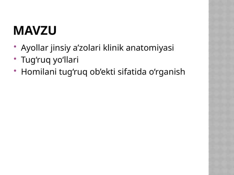 Tug'ruq anatomiyasi