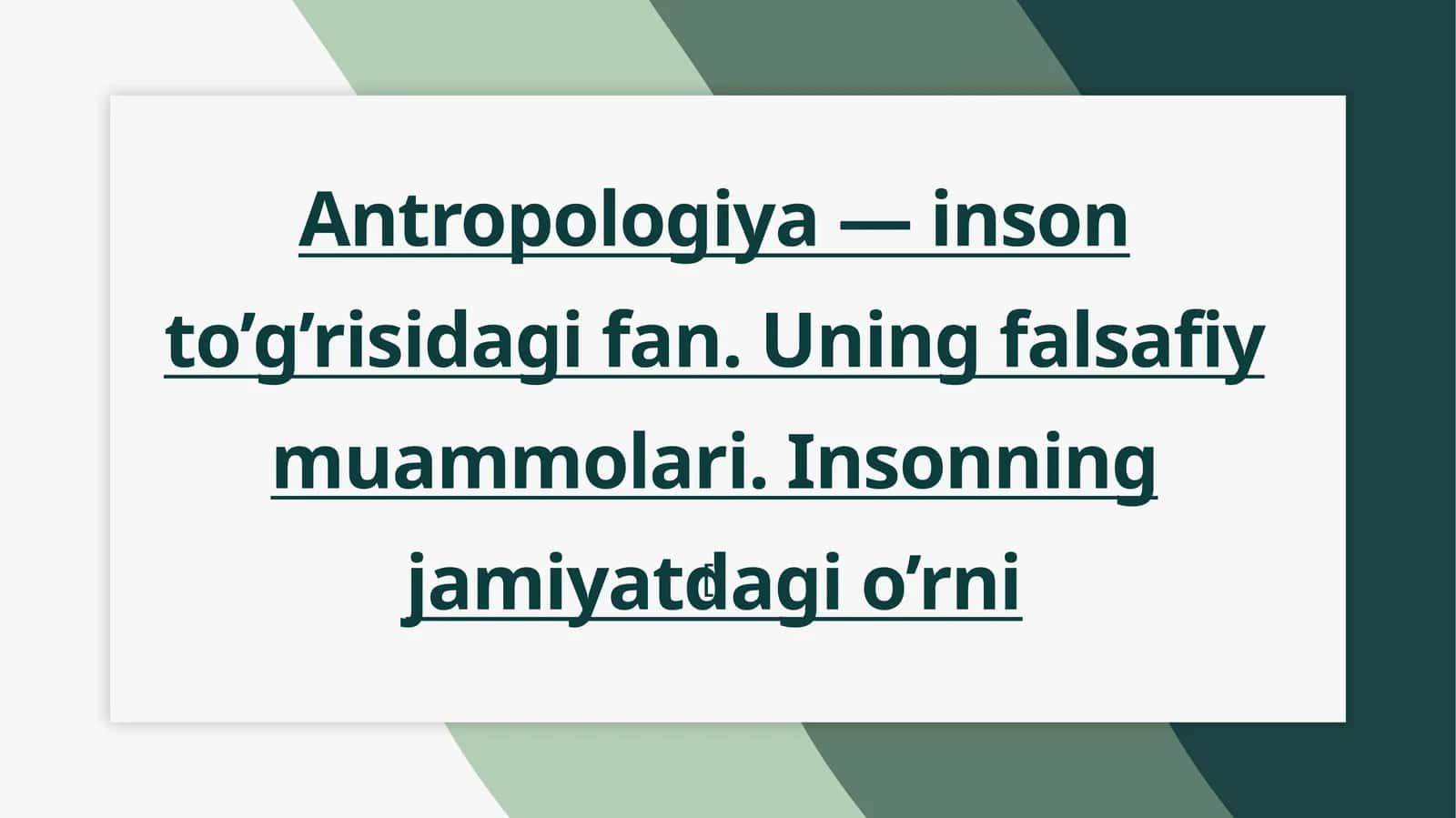 Antropologiya