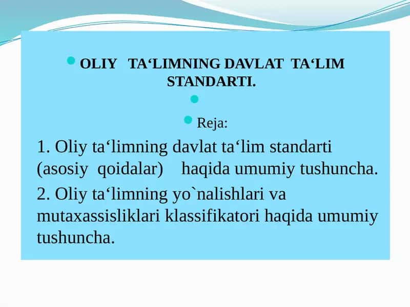 Davlat ta'lim standarti
