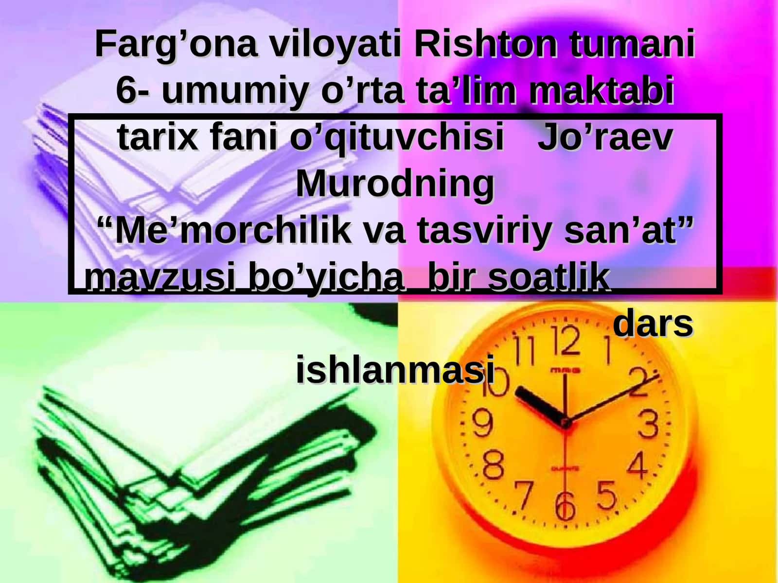Me’morchilik va tasviriy san’at