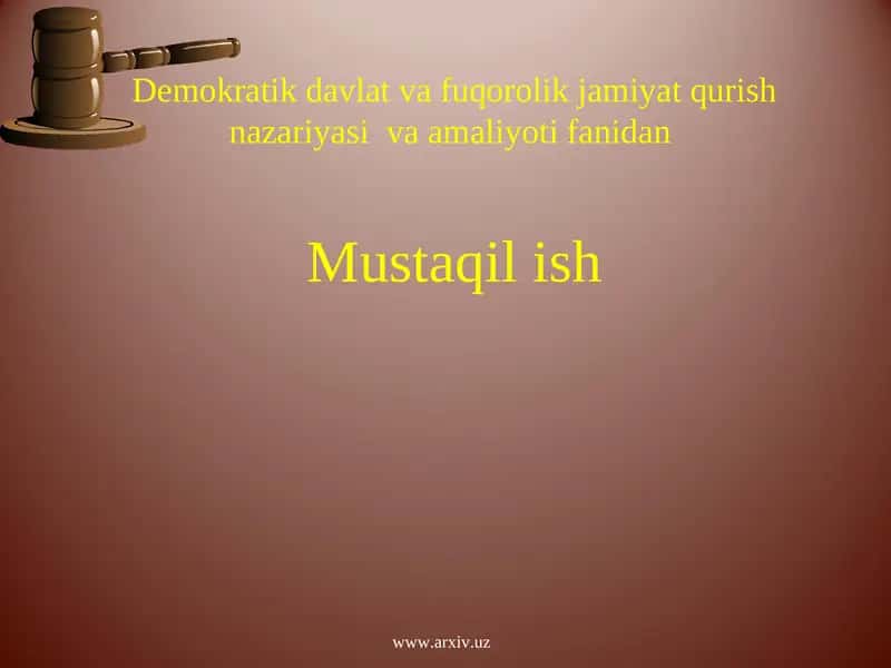 O’zbekiston Respublikasida davlat hokimiyati