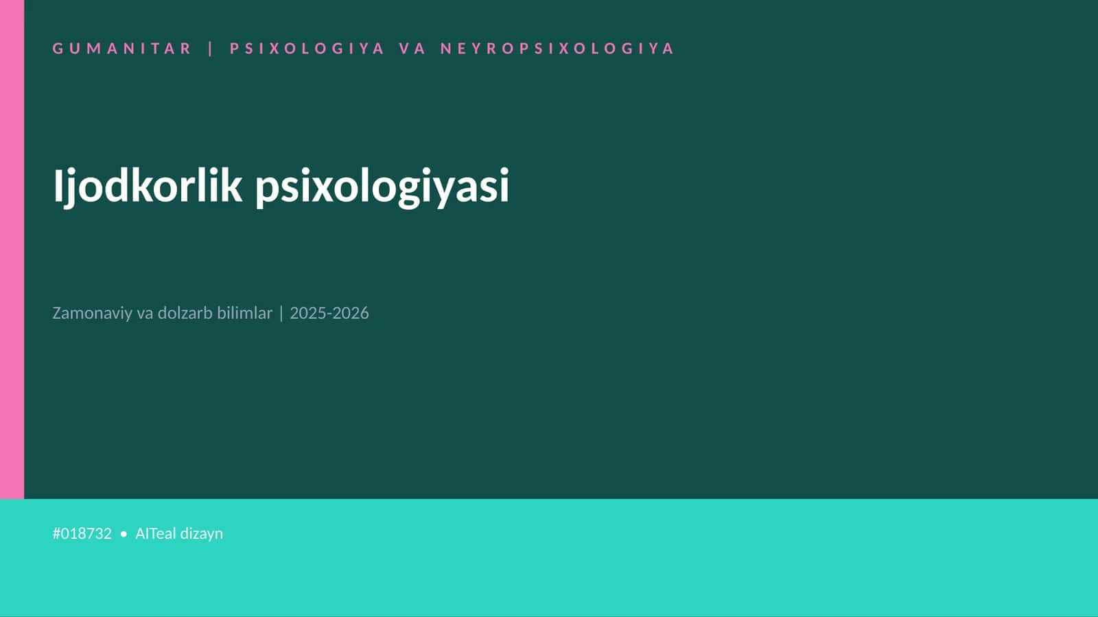 Ijodkorlik psixologiyasi