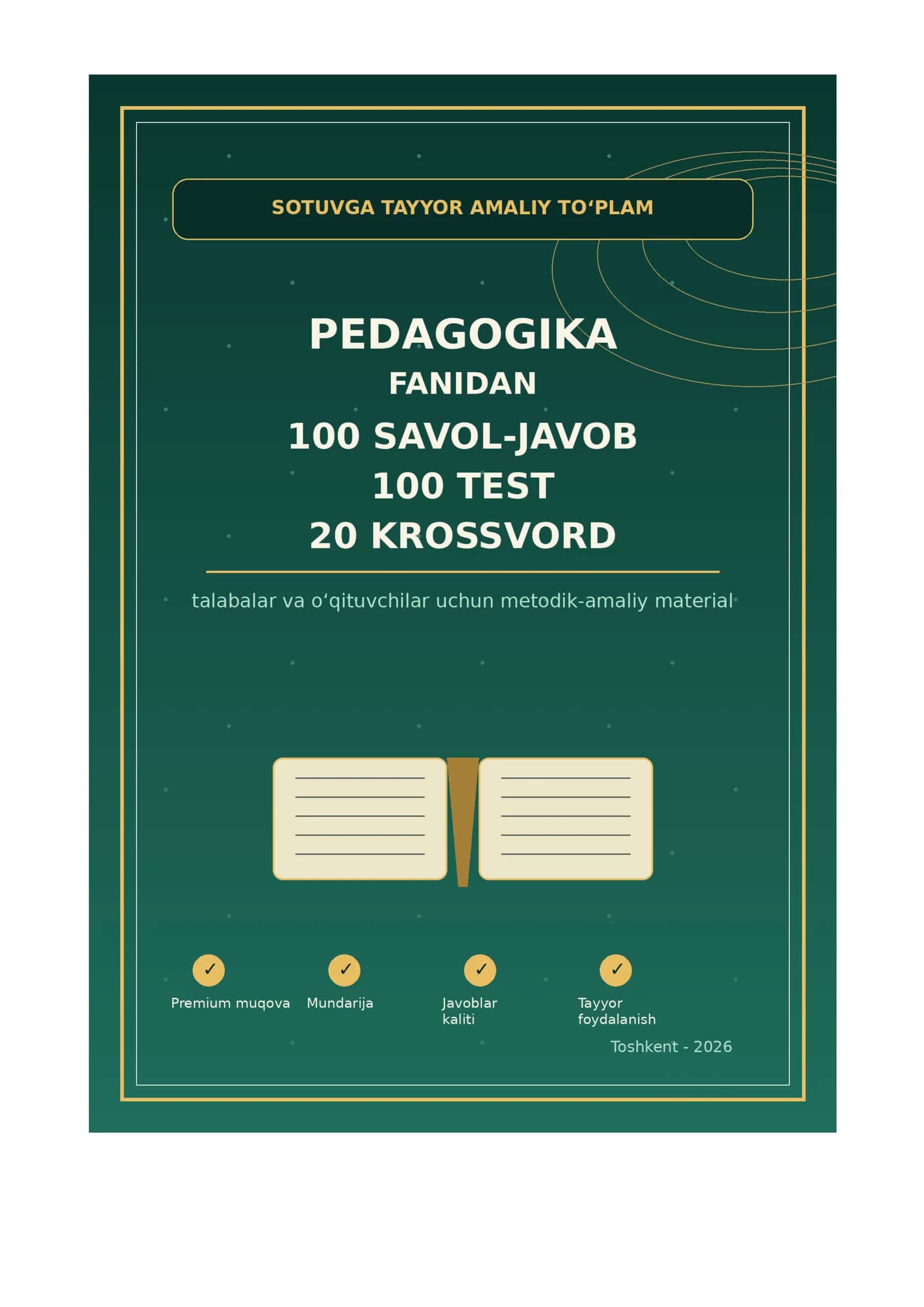 PEDAGOGIKA FANIDAN AMALIY TO‘PLAM