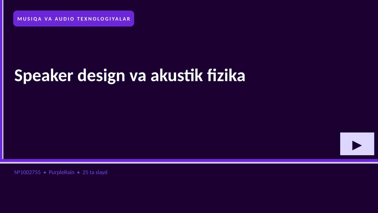 Speaker design va akustik fizika