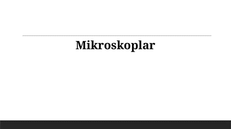 Mikroskoplar