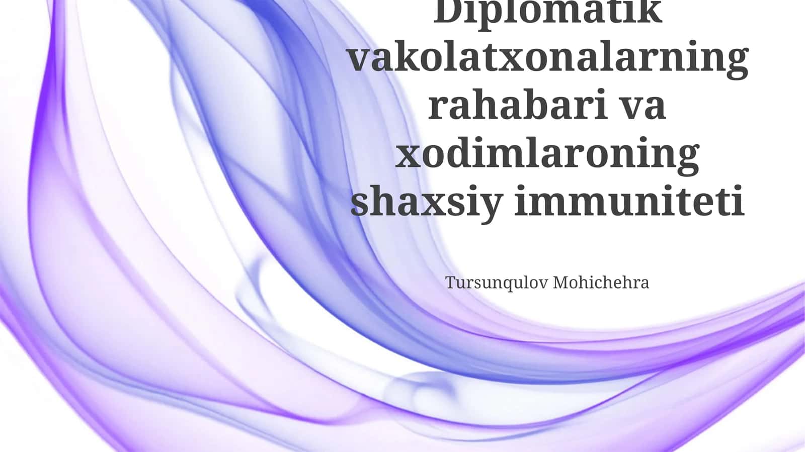 Diplomatik vakolatxonalarning rahbari va xodimlari