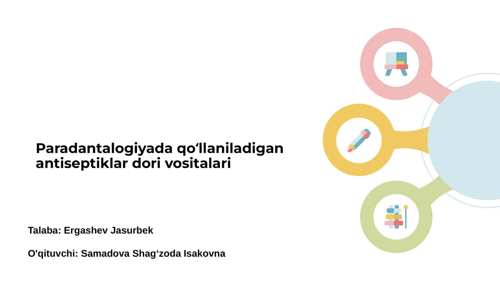 Paradantalogiyada antiseptiklar dori vositalari