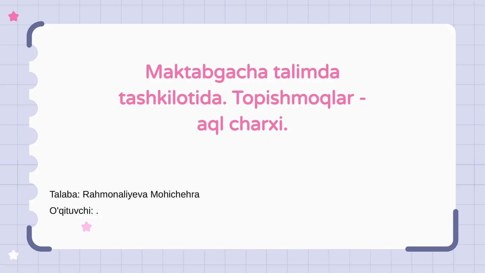 Topishmoqlar - aql charxi