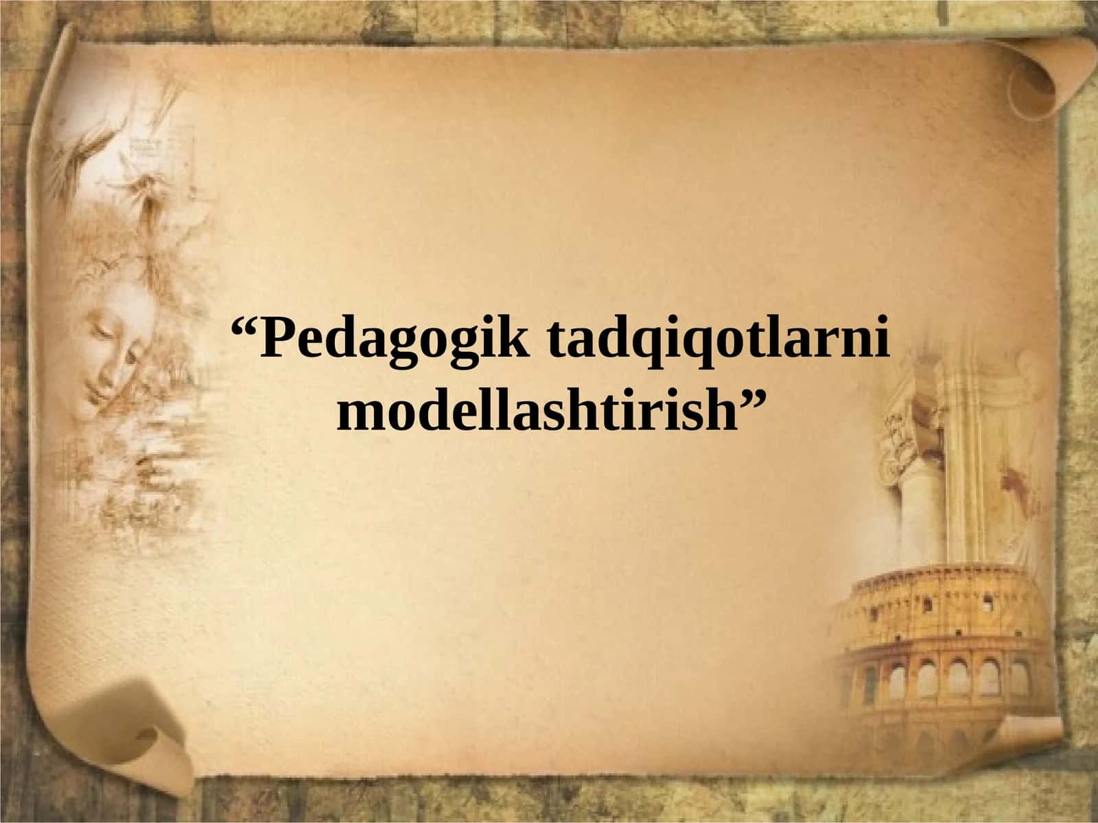 “Pedagogik tadqiqotlarni modellashtirish”