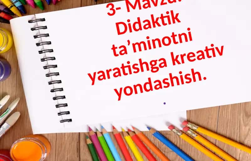 Didaktik ta’minotni yaratishga kreativ yondashish