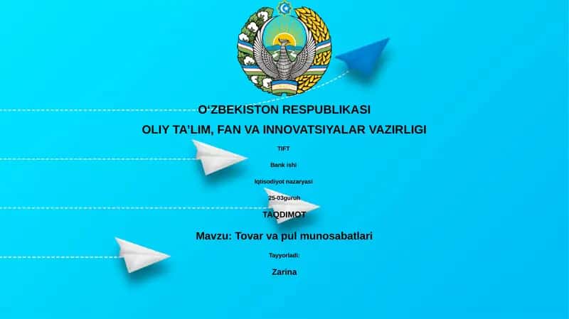 Tovar va pul munosabatlari