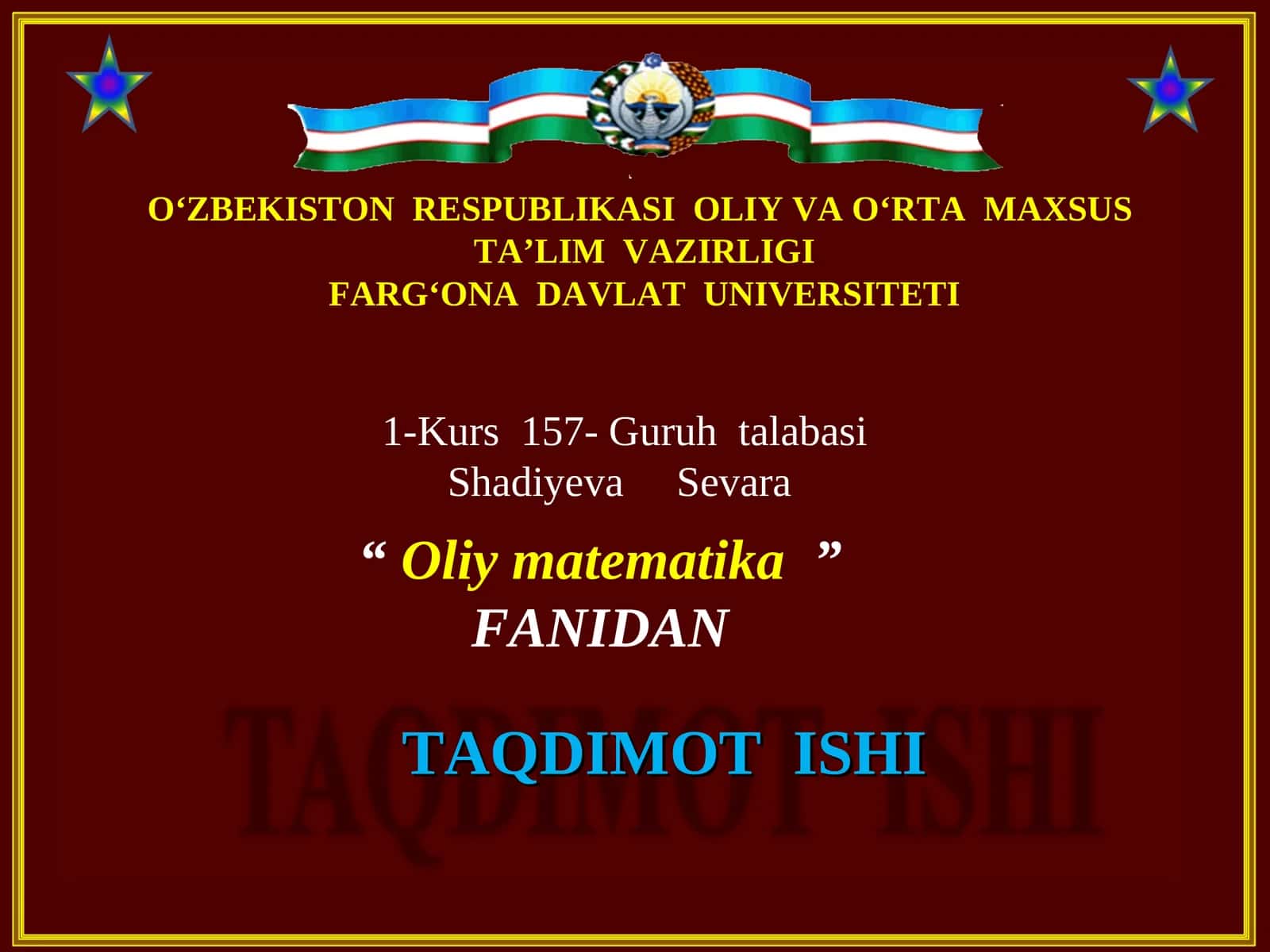 Oliy matematika
