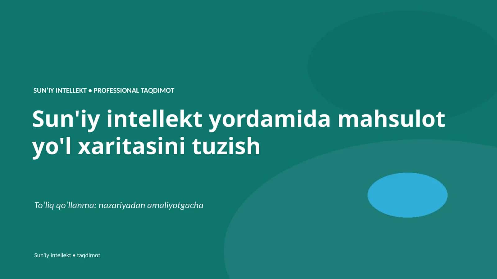 Sun'iy Intellekt va Professional Taqdimot