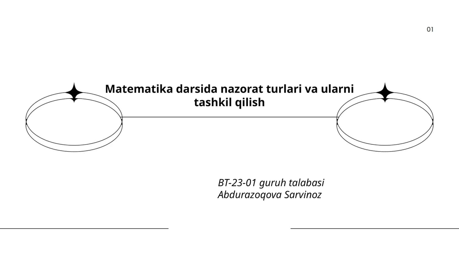 Nazorat turlari va ularni tashkil qilish
