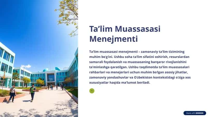 Taʼlim Muassasasi Menejmenti