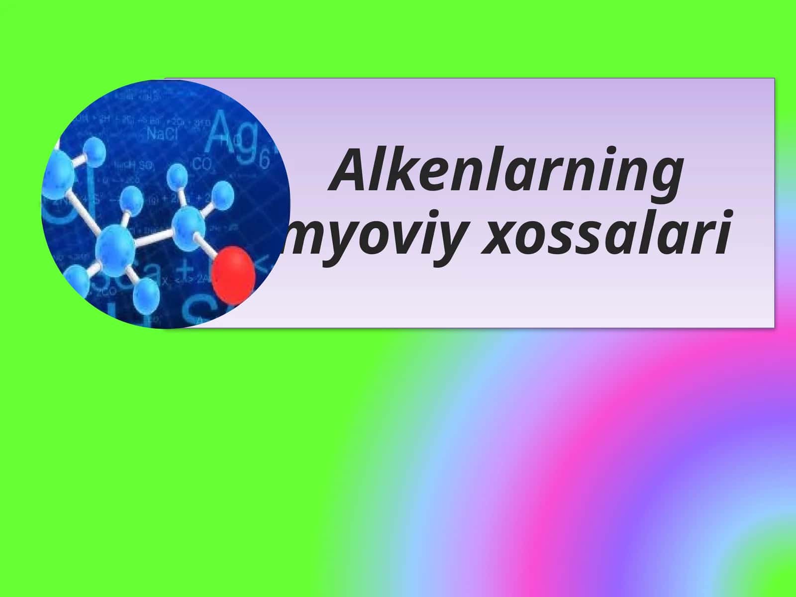 Kimyoviy xossalari