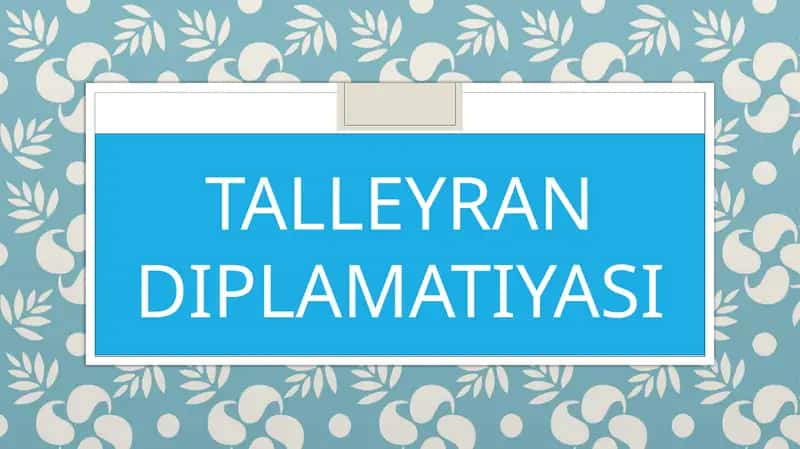 Talleyran Diplomatiyasi