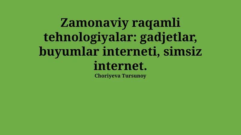 Simsiz internet texnologiyalari