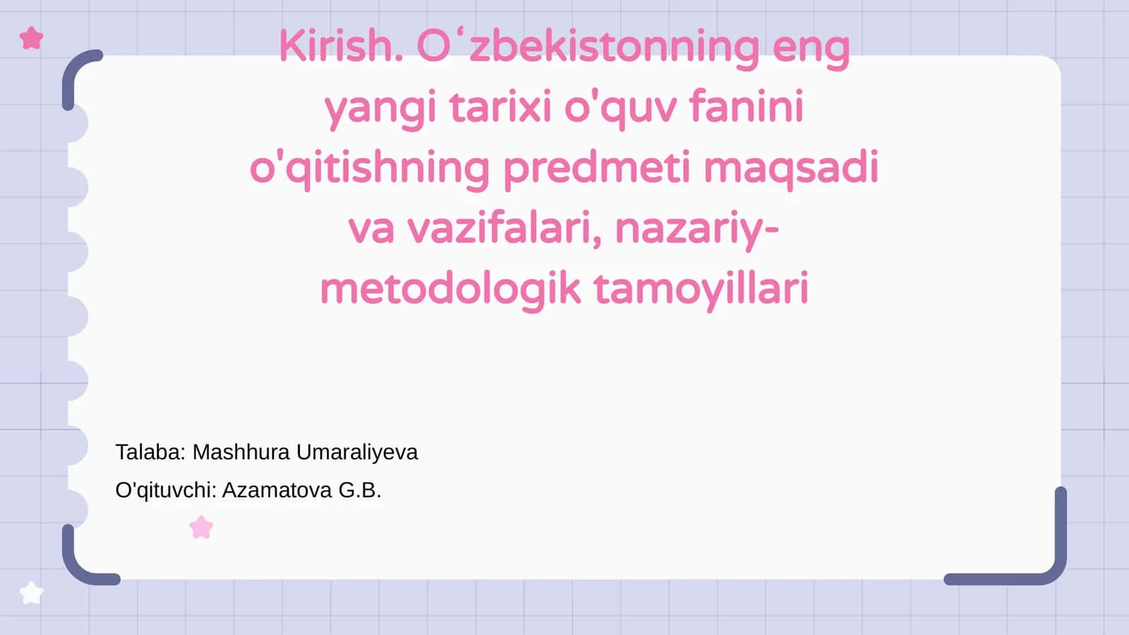Kirish va mavzuning muhimligi