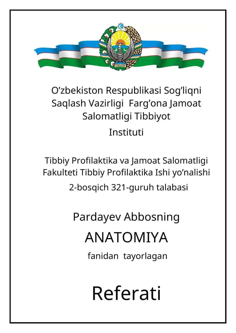 ANATOMIYA Referati