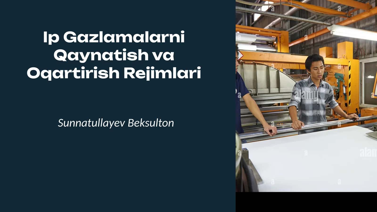 Ip Gazlamalarni Qaynatish va Oqartirish Rejimlari