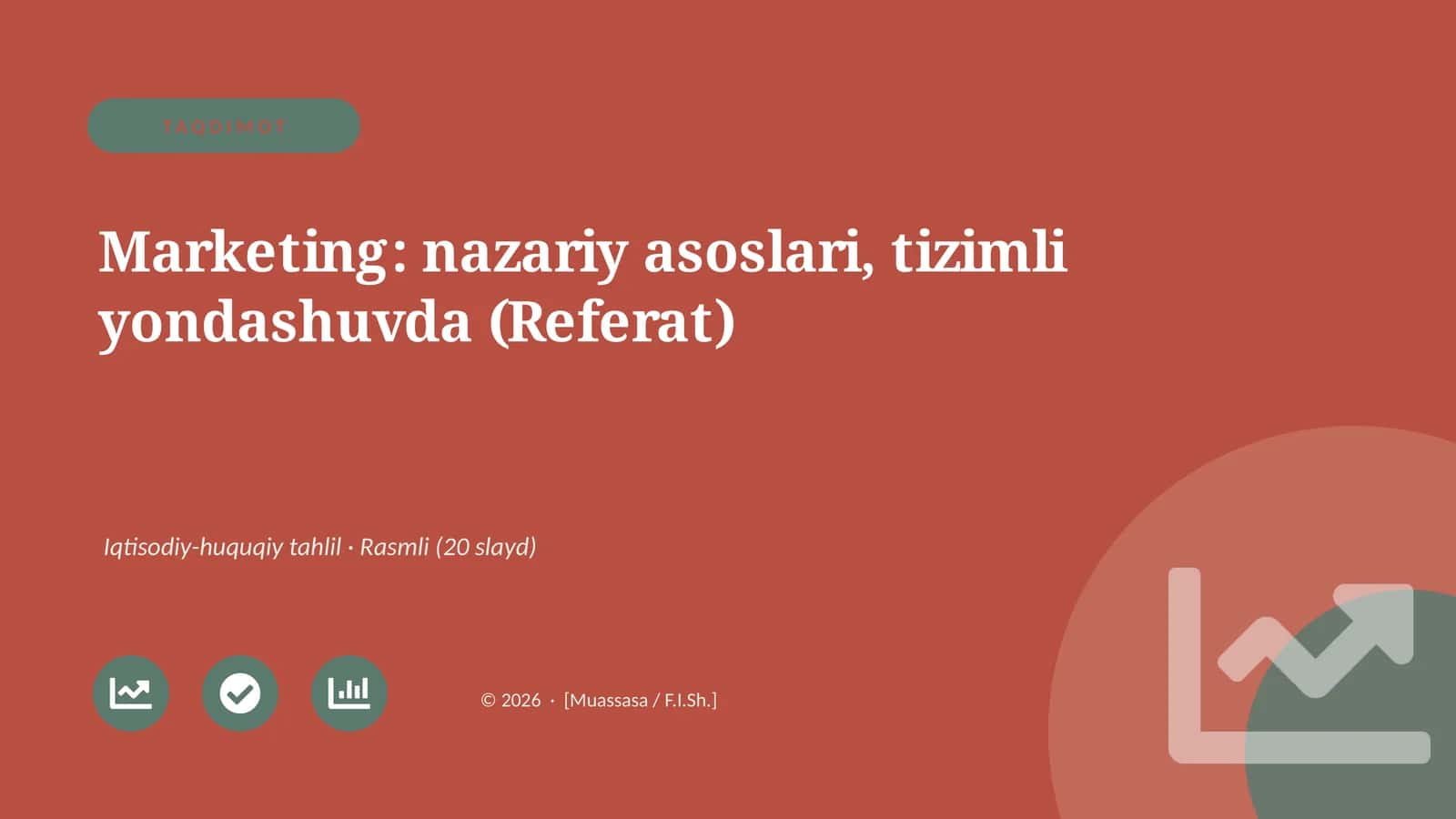 Marketing: nazariy asoslari, tizimli yondashuvda (Referat)