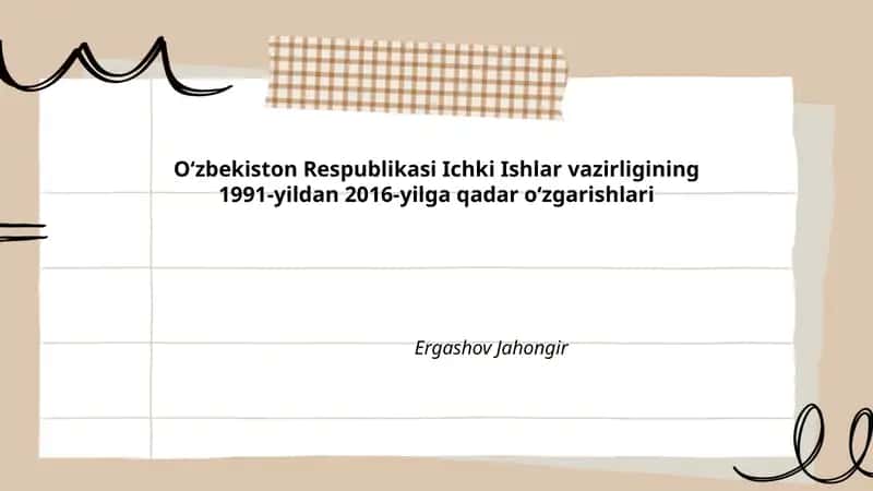 Oʻzbekiston Respublikasi Ichki Ishlar vazirligining 1991-yildan 2016-yilg