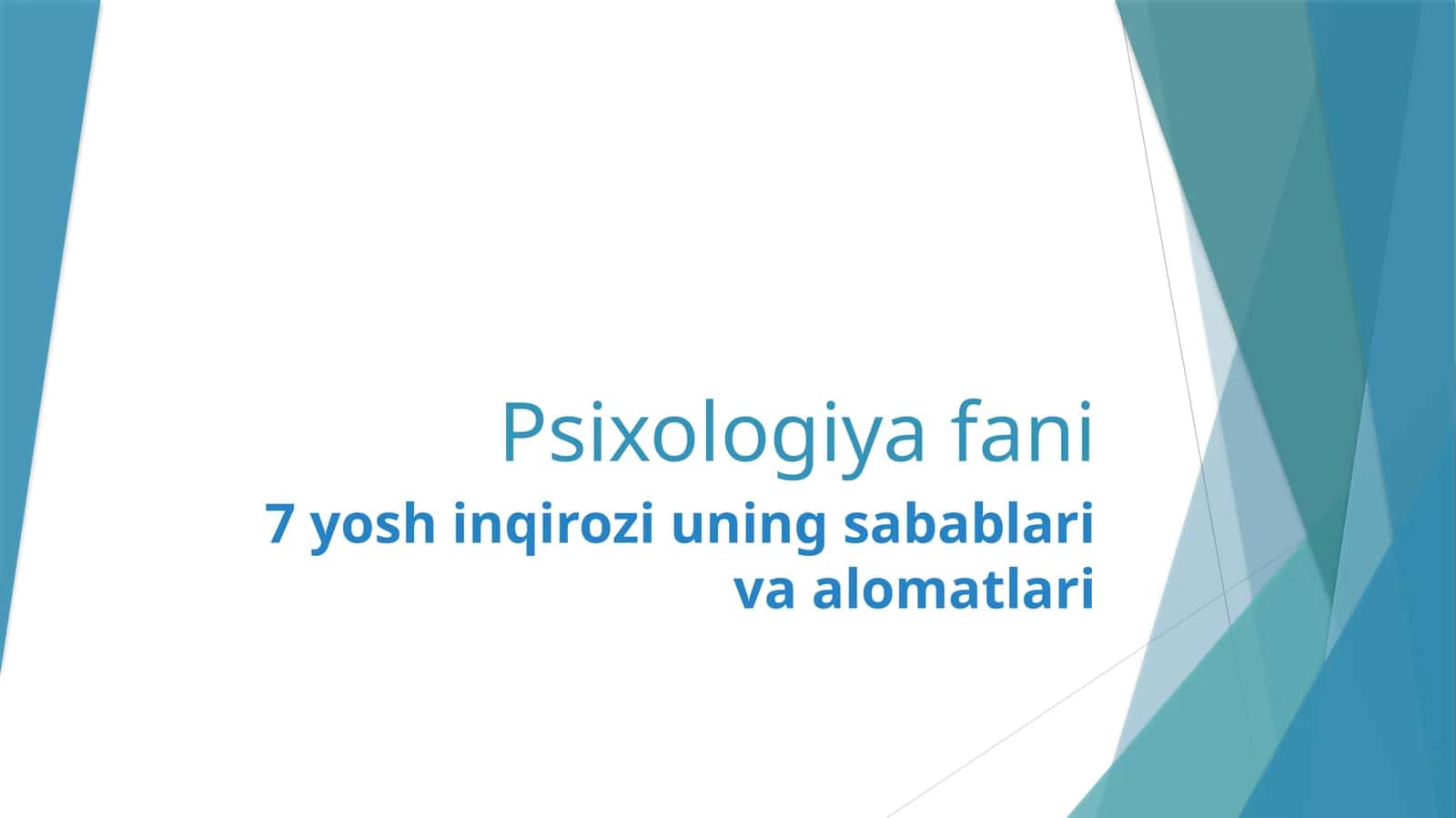 7 yosh inqirozi uning sabablari va alomatlari