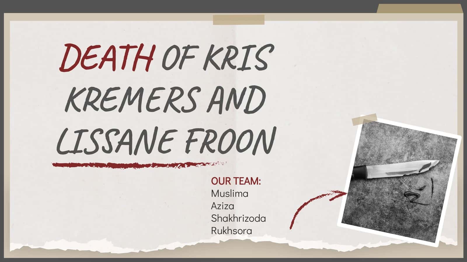 KRIS KREMERS AND LISSANE FROON