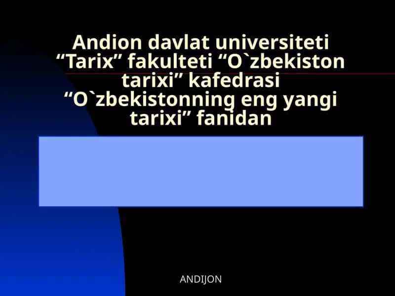 O‘zbekiston Respublikasida ta’lim sohasida amalgaoshirilgan islohotlar.