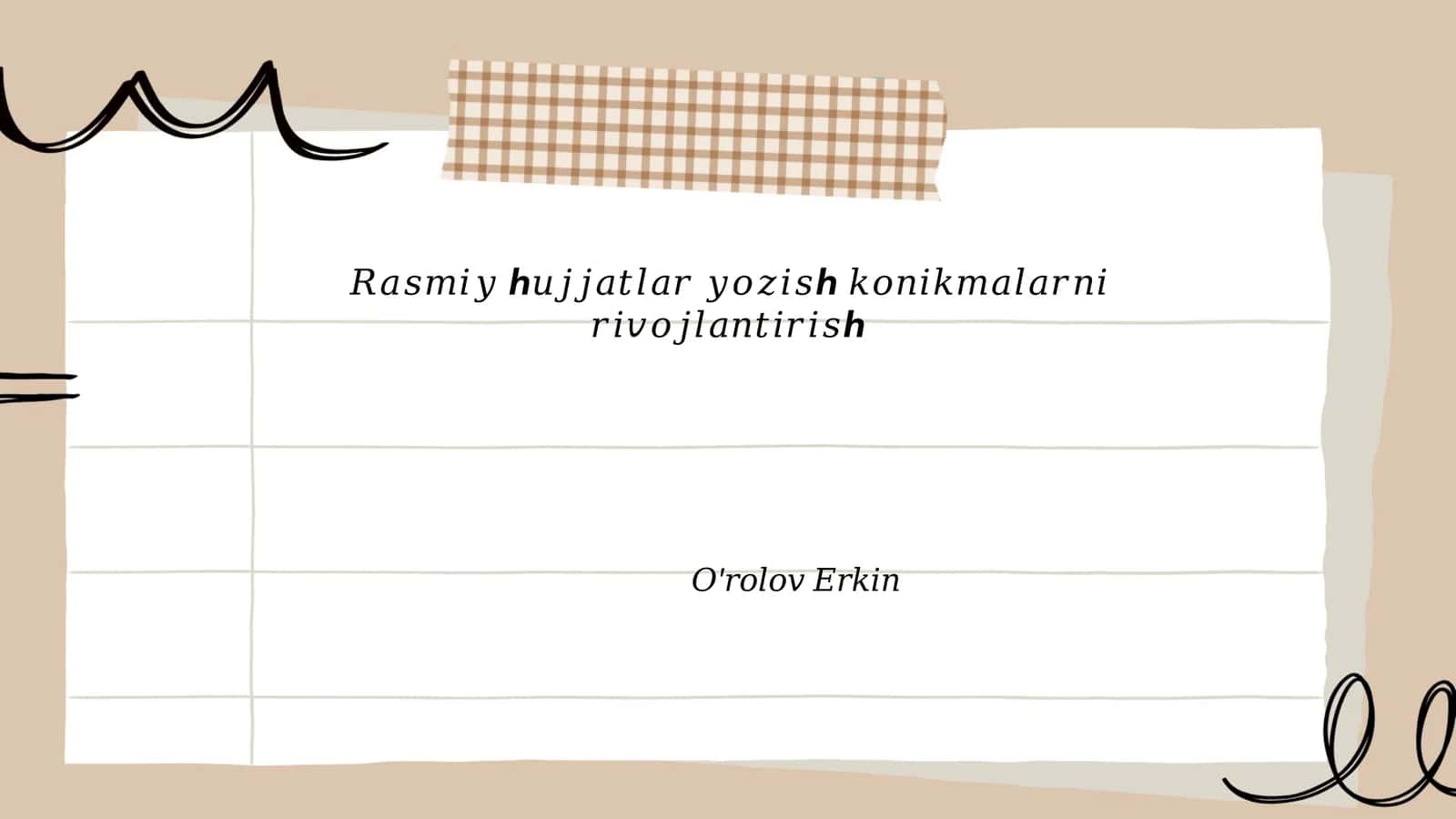 Rasmiy tilda yozish qoidalari