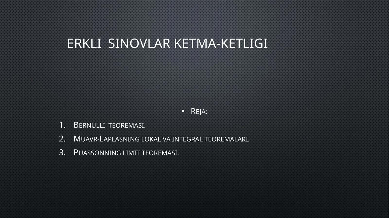 Erkli sinovlar ketma-ketligi