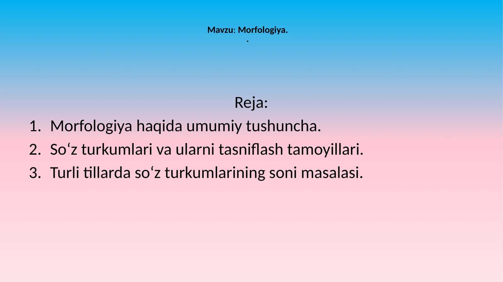Morfologiya