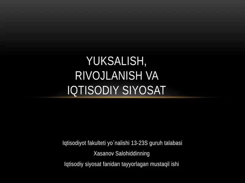 Iqtisodiysiyosat