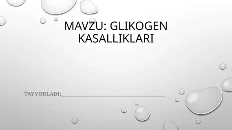 Glikogenkasalliklari