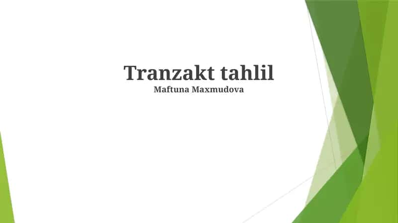 Tranzakt tahlil