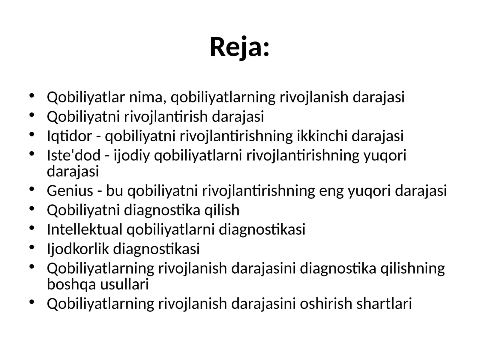 Qobiliyatlar rivojlanishi