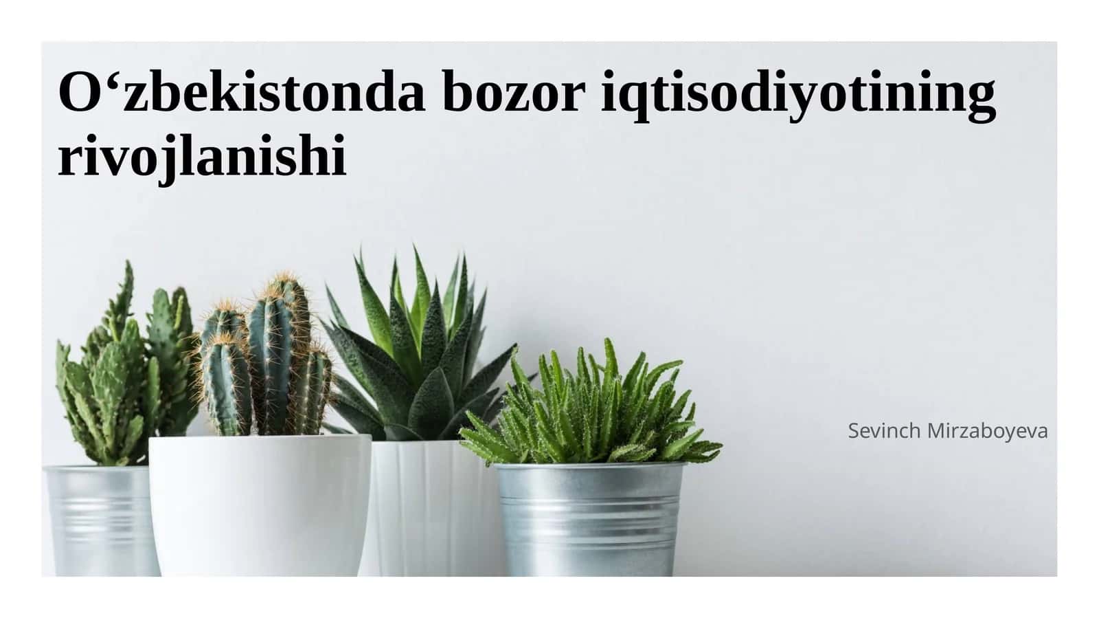 Oʻzbekistonda bozor iqtisodiyotining rivojlanishi