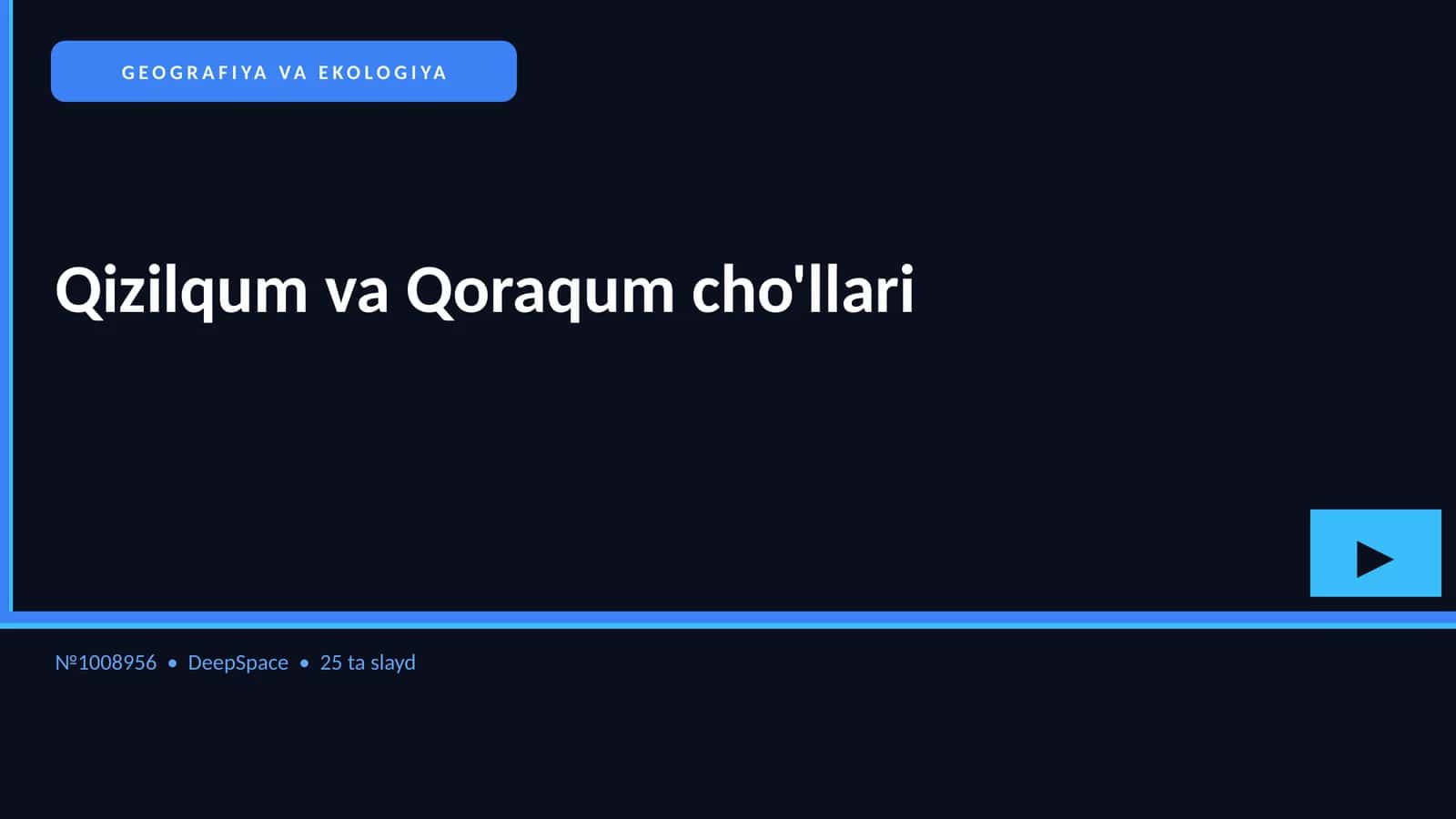 Qizilqum va Qoraqum cho'llari